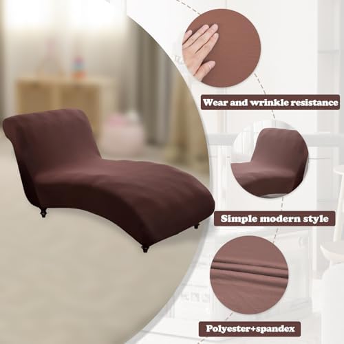 LYIYEYAN Printed Armless Chaise Lounge Cover