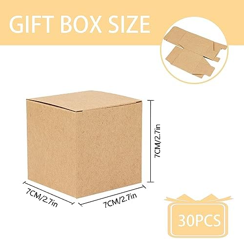 25pcs Kraft Paper Wedding Favor Boxes 315x315x315 Inch Brown