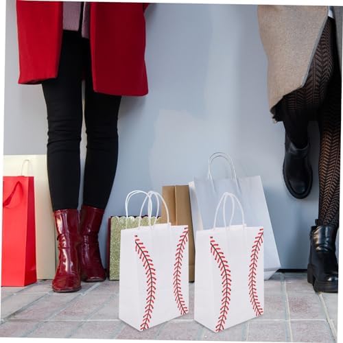 Totority 12pcs Baseball Themed Candy Bags for Party Favor