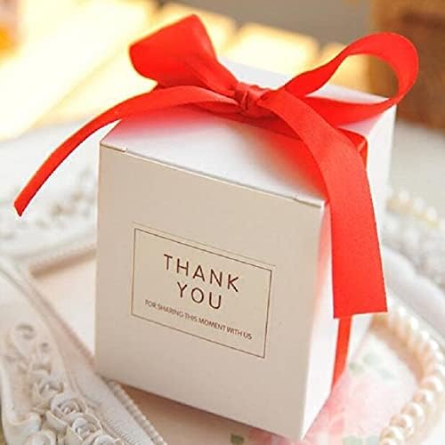 MODADA Simple White Cube Gift Boxes 50pcs