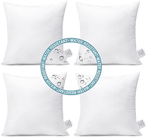 Artscope Outdoor Waterproof Throw Pillow Inserts Set of 4