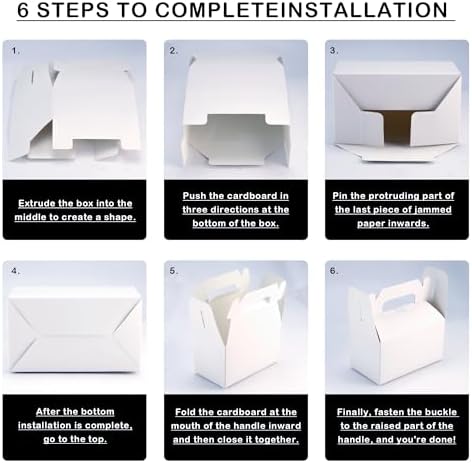 XAGLVV 24pcs White Gable Party Favor Boxes