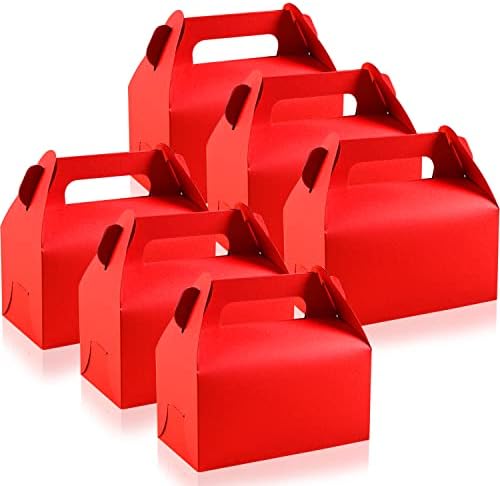 30 Pcs Red Gable Treat Boxes for Party Favors