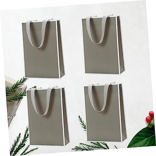 WRITWAA 4pcs Jewelry Pouches Drawstring Bag for Traveling Grey