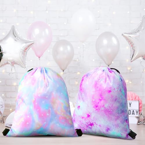 Boao 16 Pcs Tie Dye Gift Bags for Birthday Parties