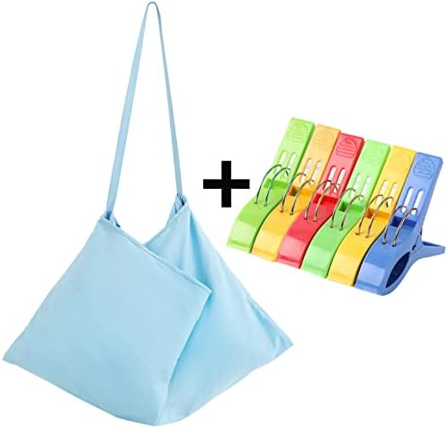Sky Blue Chaise Lounge Cover with Side Pockets