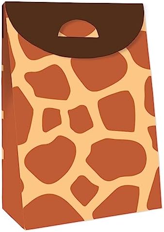Big Dot of Happiness Giraffe Print Party Goodie Bags Set of 12