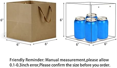 HUAPRINT 12 Pack Brown Kraft Gift Bags with Handles
