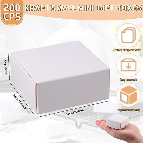 200 Pcs Small Kraft Gift Boxes for Jewelry Earrings Bracelets