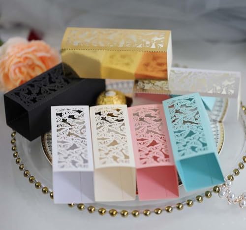 Steedna 50 Pack White Chocolate Gift Boxes