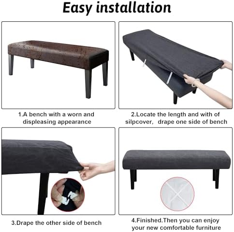 Stretch Bench Covers with Anti-Slip Design