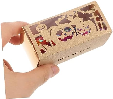 Veemoon 50pcs Halloween Treat Boxes with Spooky Designs