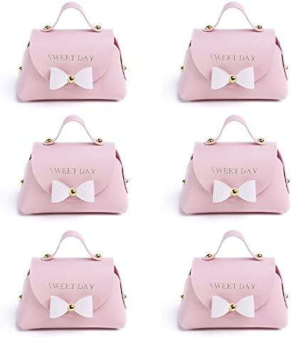 CheeseandU 6 Pack Pink Bowknot Handbag Gift Boxes