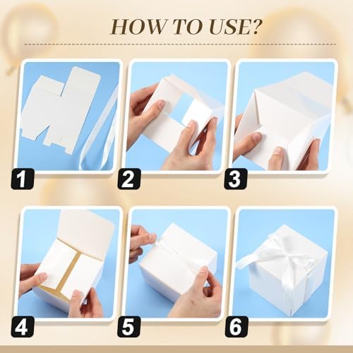 48 Pcs Mini Wedding Gift Boxes with Ribbon