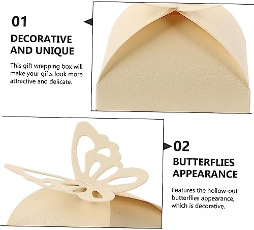 50pcs Butterfly Candy Boxes Wedding Favors for Parties