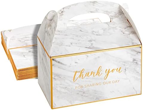 Sparkle and Bash Marble Thank You Gable Boxes Pack of 24