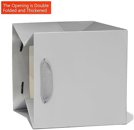 Silver Gray Square Gift Bags 12 Inch 10 CT