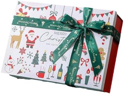 White Christmas Gift Boxes with Lids Pack of 1