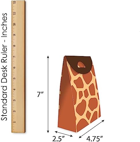 Big Dot of Happiness Giraffe Print Party Goodie Bags Set of 12