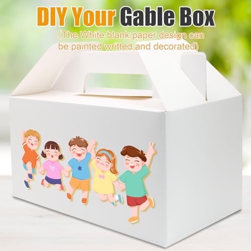 Biaungdo 30 Pack White Gable Boxes for Party Favor