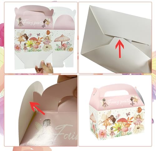 CIEOVO 24 Pack Fairy Birthday Treat Boxes