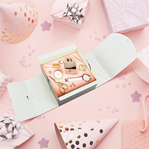 HUAPRINT Gray Gift Boxes with Lids 8x8x4 Inches 12 Sets