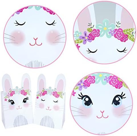 WEEPA 20 Pack Easter Bunny Gift Bags for Kids