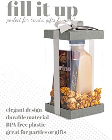 Hammont Clear Gift Box 6 Pack for Gifts Cakes Cookies