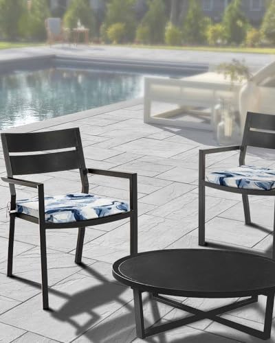 2 Pack Marble Waterproof Cushion Covers with Ties