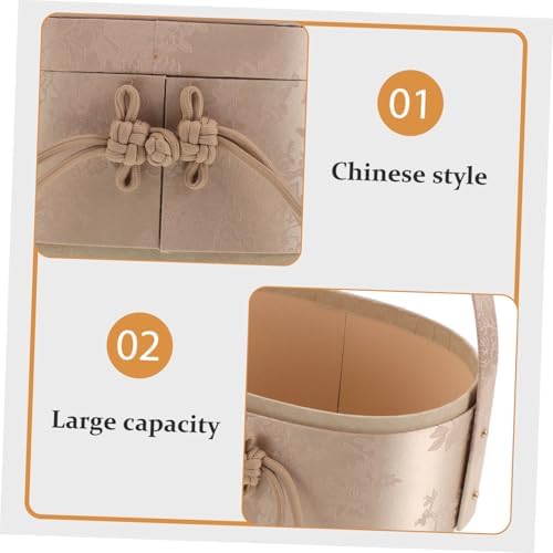 NIYANGLE Elegant Brocade Candy Boxes with Handle for Weddings and Celebrations