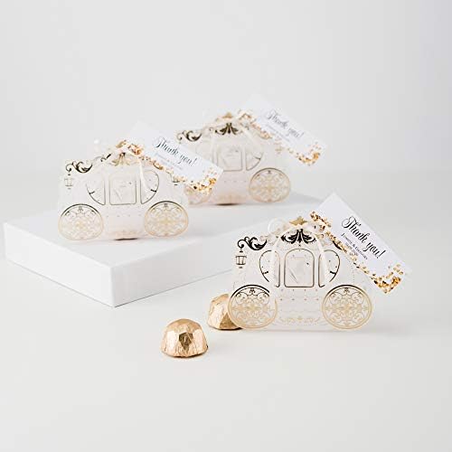 Weddingstar Cinderella Wedding Carriage Favor Box Pack of 10