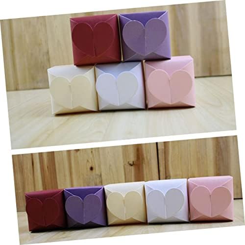 Homoyoyo 50pcs Heart Shaped Paper Candy Boxes for Wedding Birthday Parties