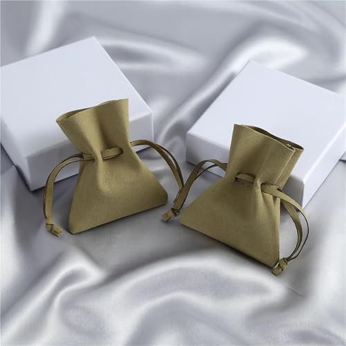 20pcs 8x10cm Microfiber Jewelry Drawstring Pouches Gray