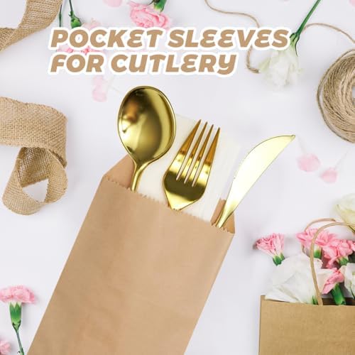 OTURGC 100 Pack Brown Kraft Paper Bags 6x9 Inch