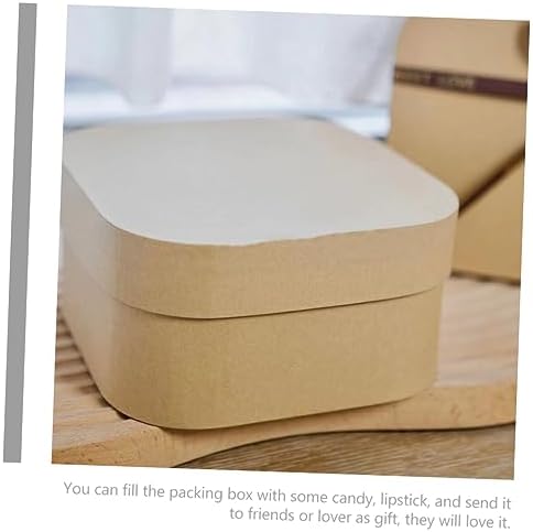 Healvian Square Corner Kraft Gift Box with Lid