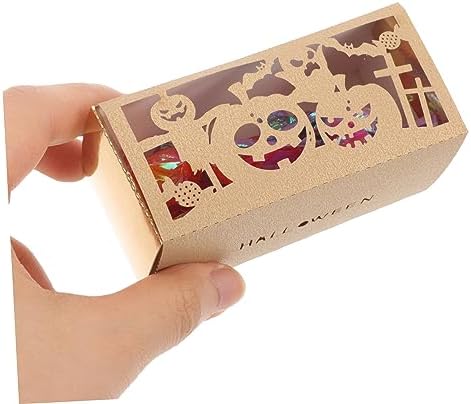 STOBOK 50Pcs Halloween Goodie Boxes Paper Treat Holders for Parties