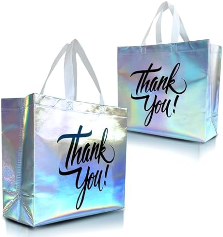 Nush Nush Holographic Thank You Gift Bags Set of 60