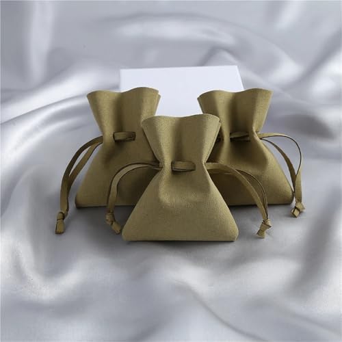 20pcs 8x10cm Microfiber Jewelry Drawstring Pouches Gray