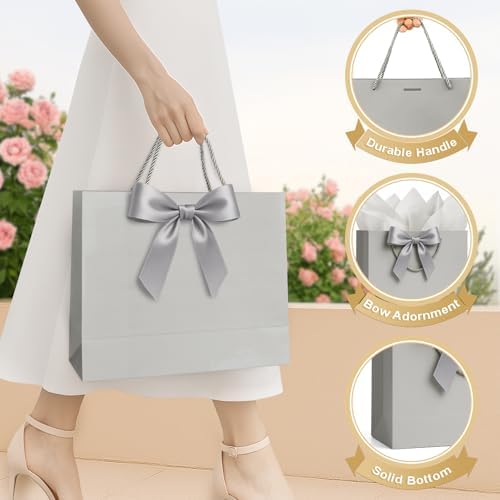 ANZNKU Large Gift Bag with Handles and Ribbon