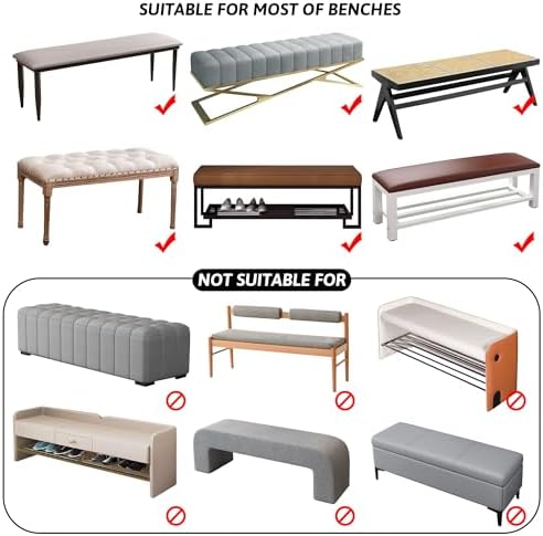 Stretch Bench Covers for Home Use Washable and Durable