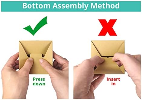 Small Paper Gift Boxes 4x4x2 Brown Kraft Gift Boxes 50 Pack
