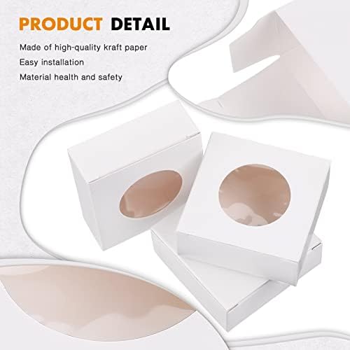 Chinco 30 Pcs Kraft Paper Gift Boxes with Clear Window