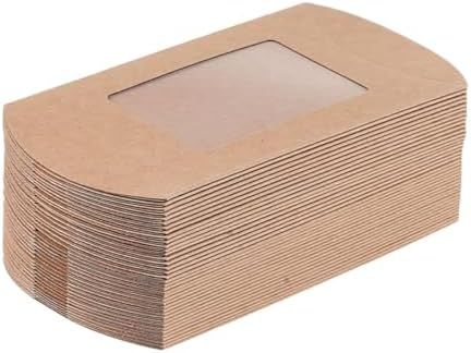 SAFIGLE 50pcs Mini Pillow Candy Box With Clear Window