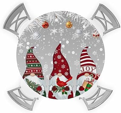 ZOE GARDEN Christmas Gnomes Waterproof Table Cover