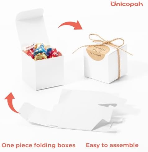 UnicoPak 30 Pack White Small Gift Boxes