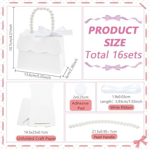 BENECREAT 16 Piece Wedding Favor Box DIY Kit