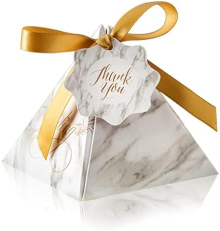 Luxury Triangular Pyramid Wedding Favor Boxes