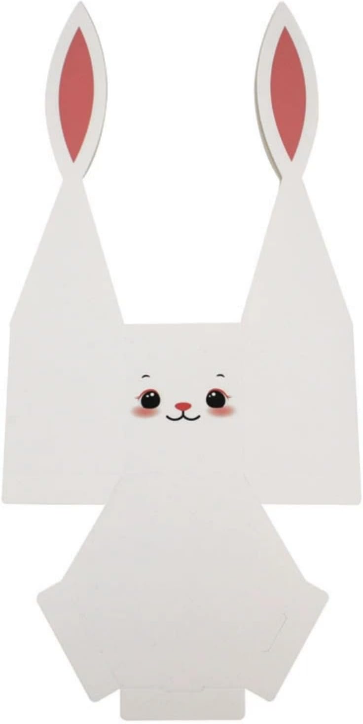 DUYUMOTO 20Pcs Bunny Easter Treat Boxes with Ribbon