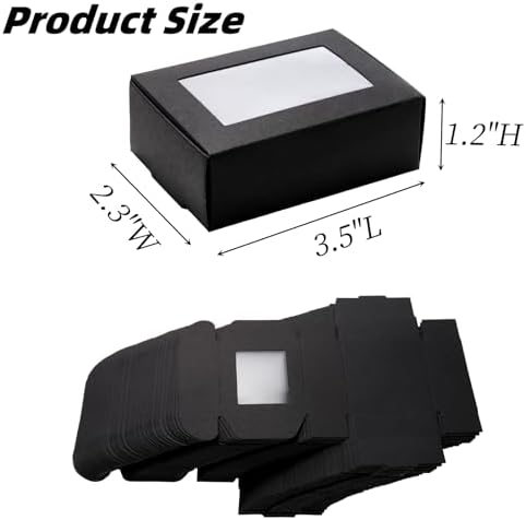 Lyellfe 100 Pack Kraft Soap Box with Window