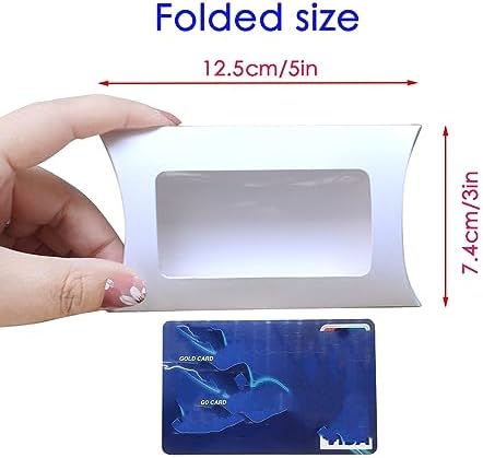 40pcs White Paper Mini Pillow Packaging Box with Clear Window